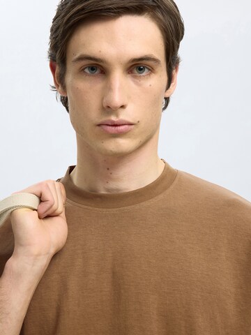 SELECTED HOMME Футболка 'SLHOSCAR' в Коричневый
