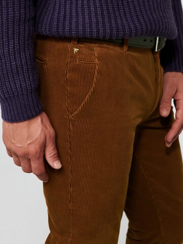Regular Pantalon chino Meyer Hosen en marron