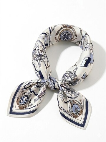 Vivi Idee Schal 'Seidentuch 100% Maulbeerseide Halstuch Nautische-Symphonie' in Weiß: Vorderseite