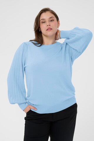 KAFFE CURVE Pullover 'KCLoni' in Blau: Vorderseite
