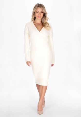 faina Knit dress in White