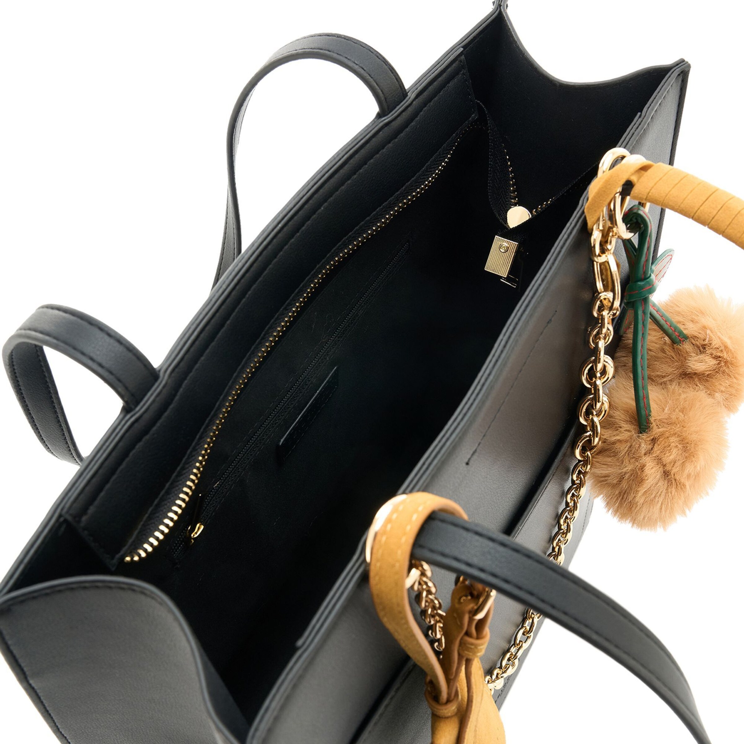 Seidenfelt Schultertasche 'Lyby' in Schwarz