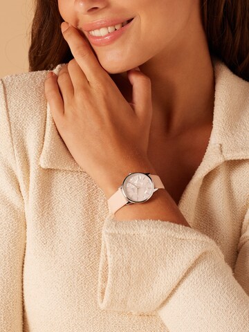 Lucardi Analoog horloge 'Klassisch' in Roze: voorkant