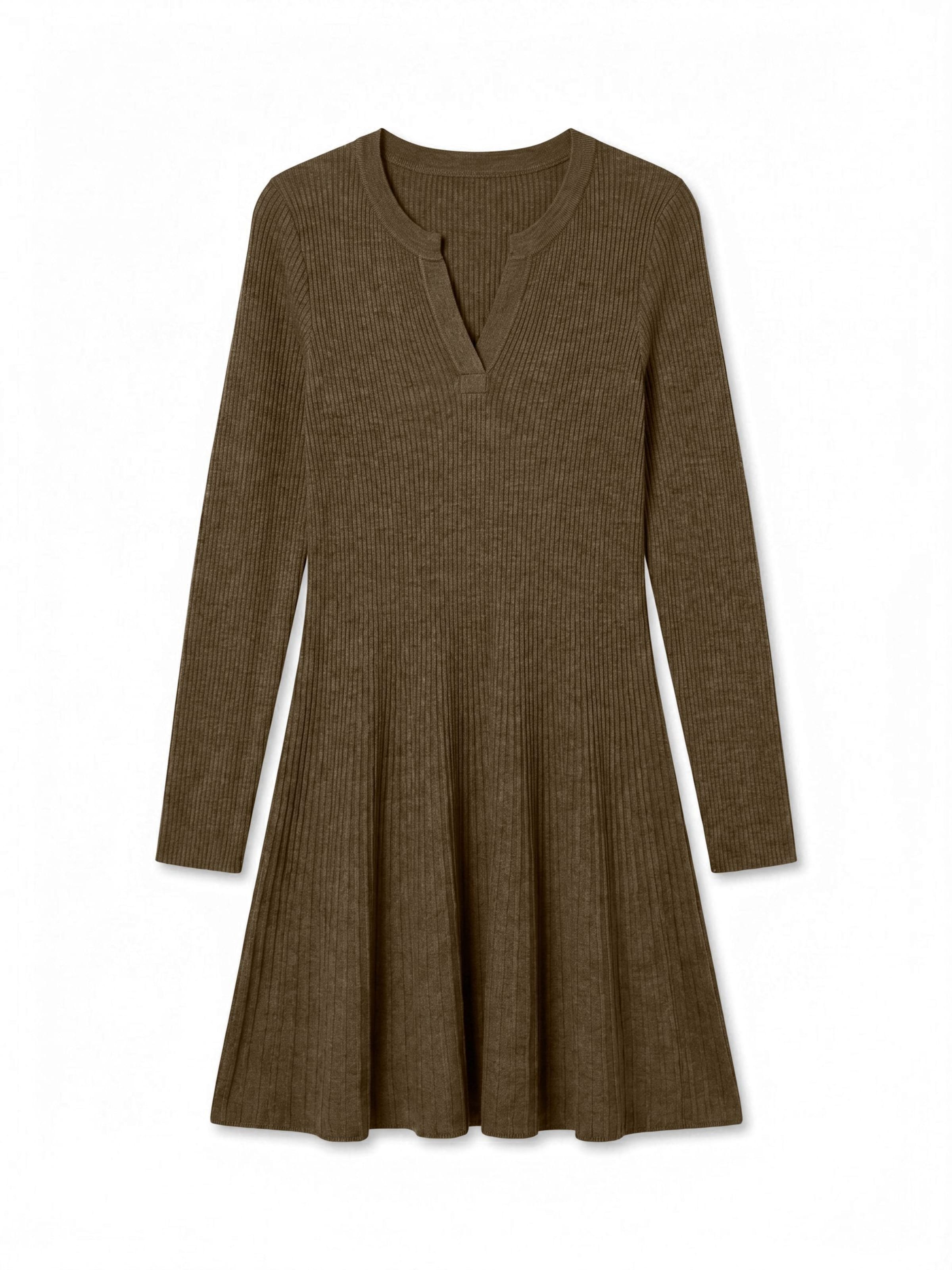 VERO MODA - Vestido 'AWHEDDA' en marrón: frente