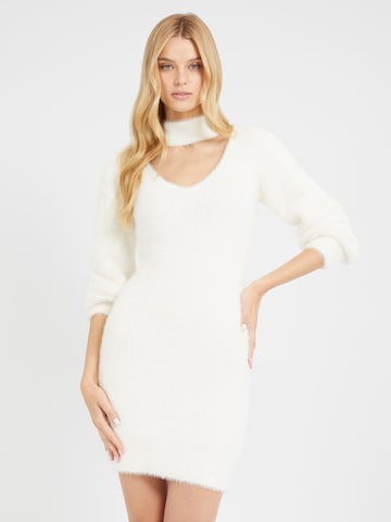 GUESS Knitted dress in White: front