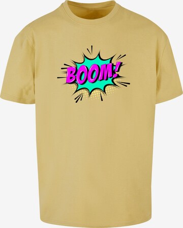 Merchcode T-Shirt 'Boom Comic' in Gelb: predná strana