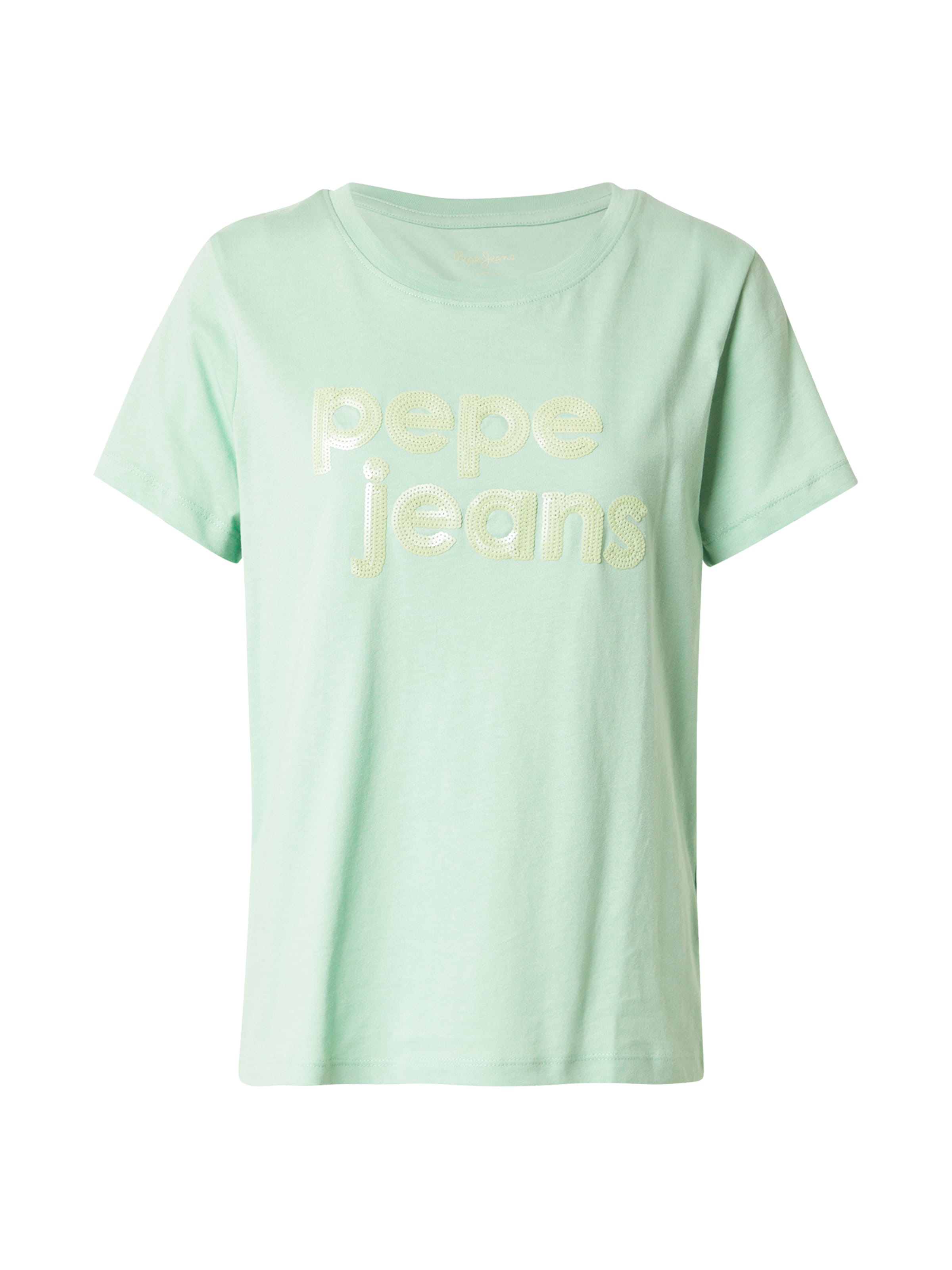 Pepe Jeans - Camiseta 'ARIA' en verde: frente