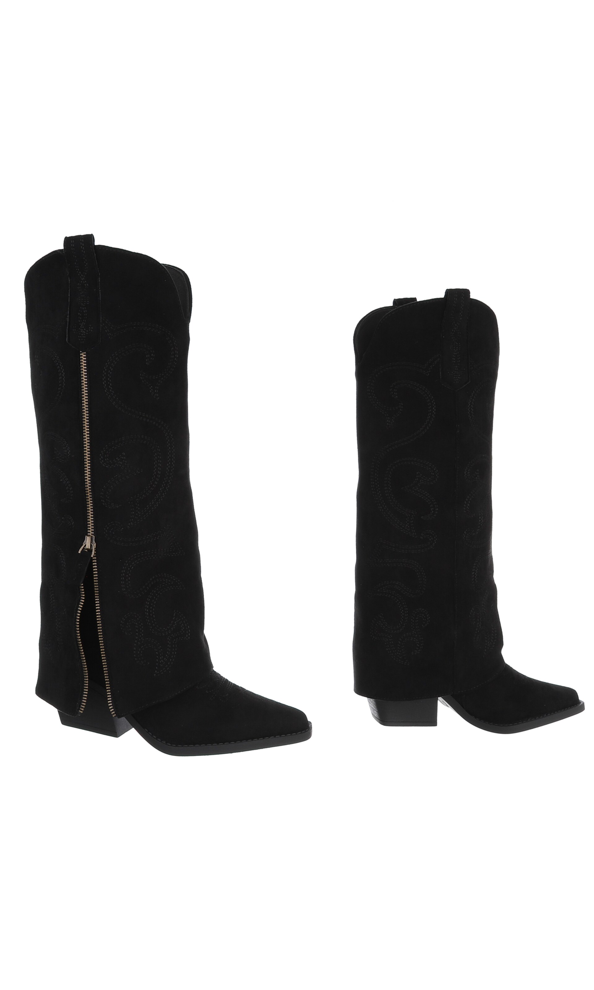 Ital-Design Cowboy Boots in Black