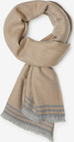 Boggi Milano Scarf ' Drill' in Beige: front