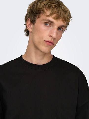 Only & Sons Sweatshirt 'ONSLucas' in Zwart