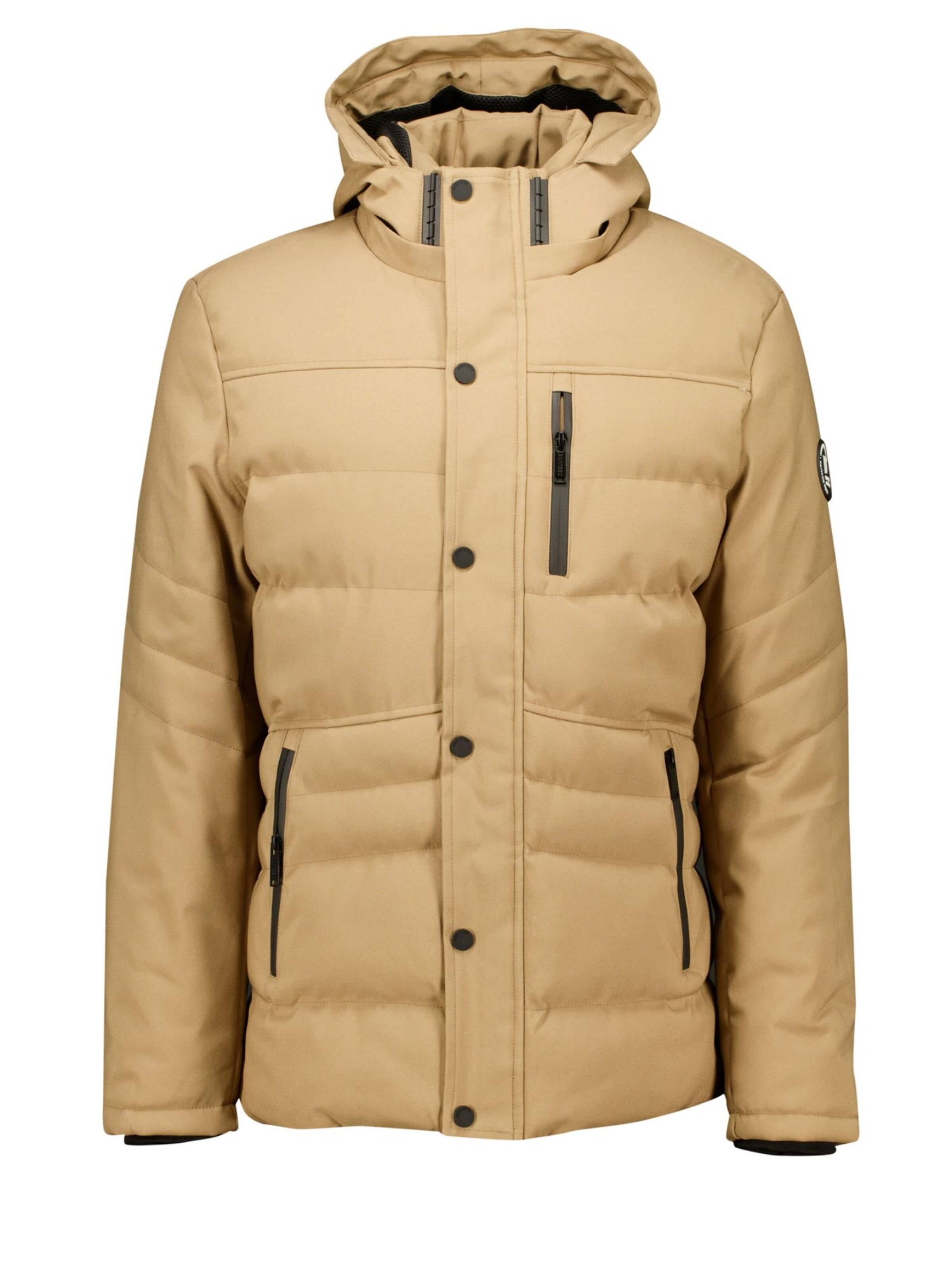 Deeluxe Winterjas in Beige: voorkant