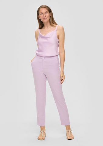Tapered Pantaloni con piega frontale di s.Oliver BLACK LABEL in lilla