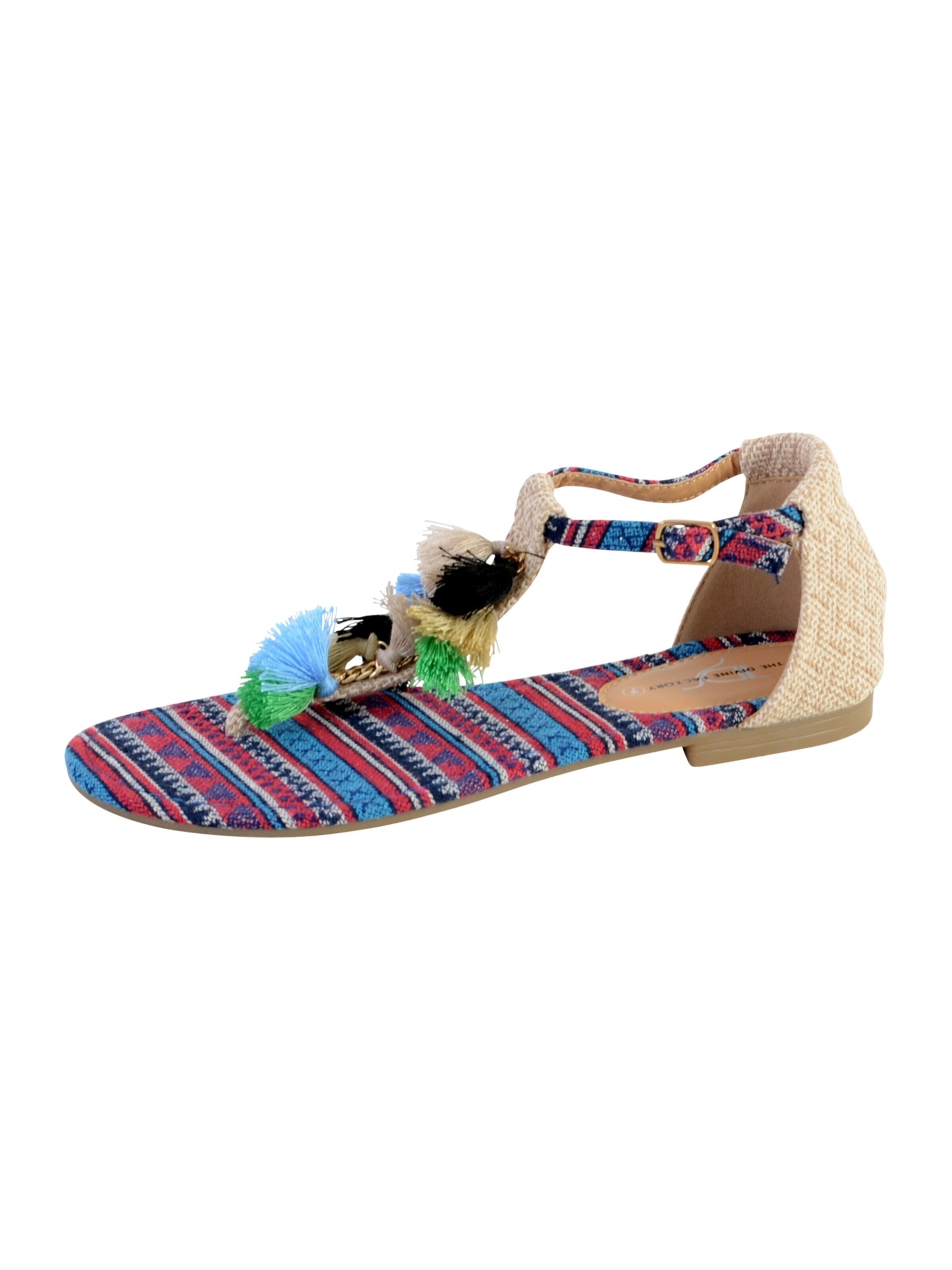 The Divine Factory Sandals in Beige: front