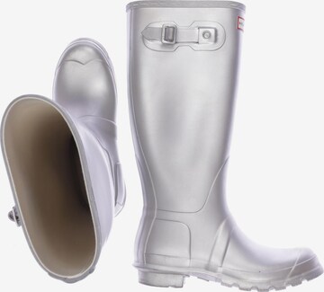 HUNTER Dress Boots in 38 in Silver: front