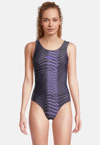BECO the world of aquasports Triangel Badeanzug 'Hexagon' in Lila: Vorderseite