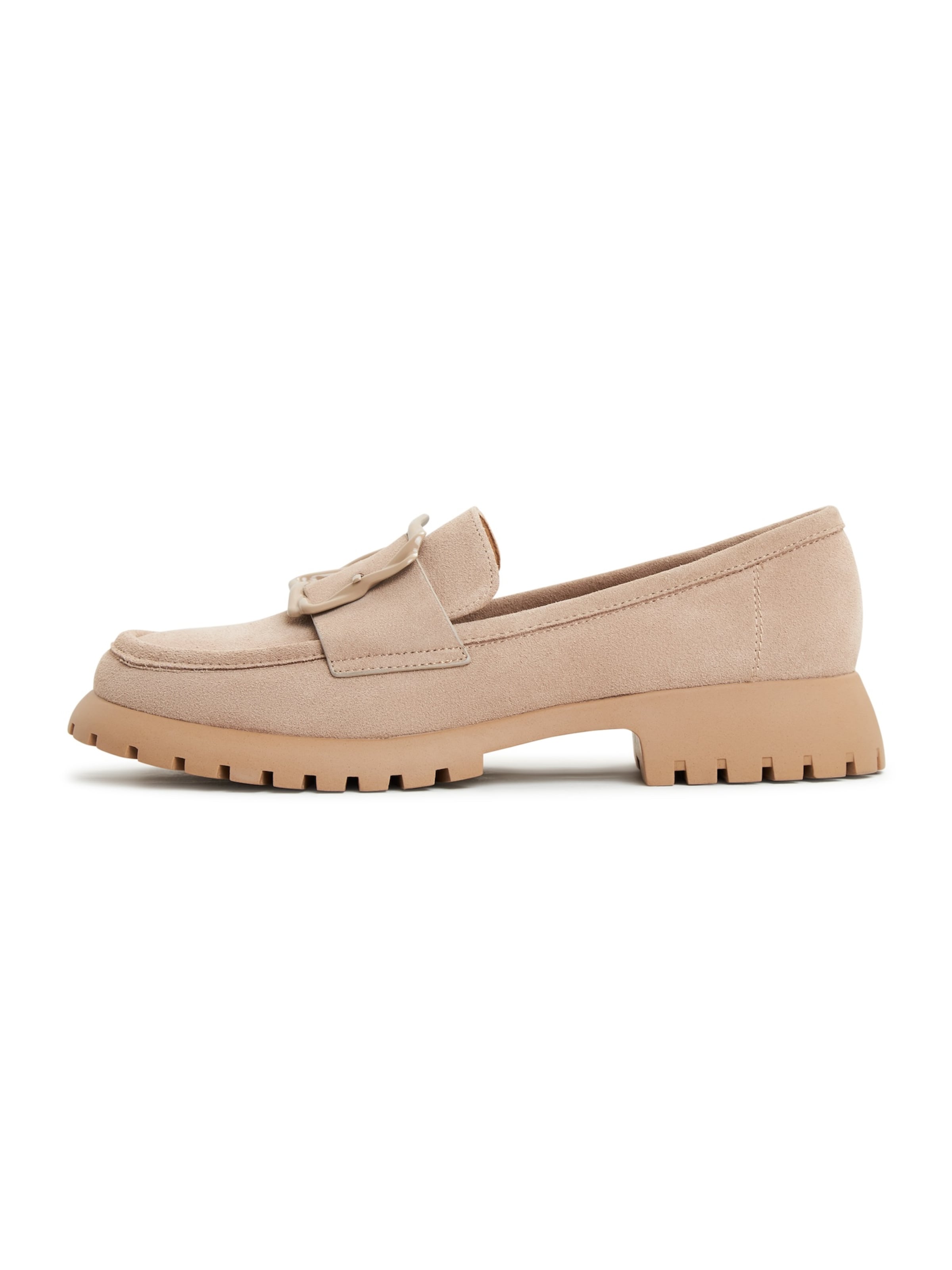 CESARE GASPARI Mokassin in Beige: Vorderseite