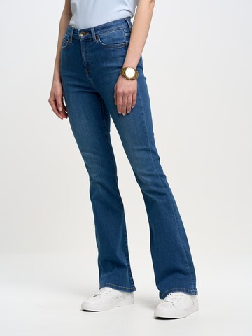 BIG STAR Flared Jeans 'CLARA FLARE' in Blauw: voorkant