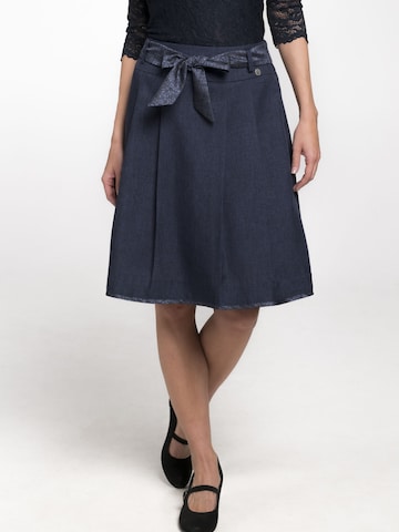 SPIETH & WENSKY Traditional Skirt 'Babsi' in Blue: front