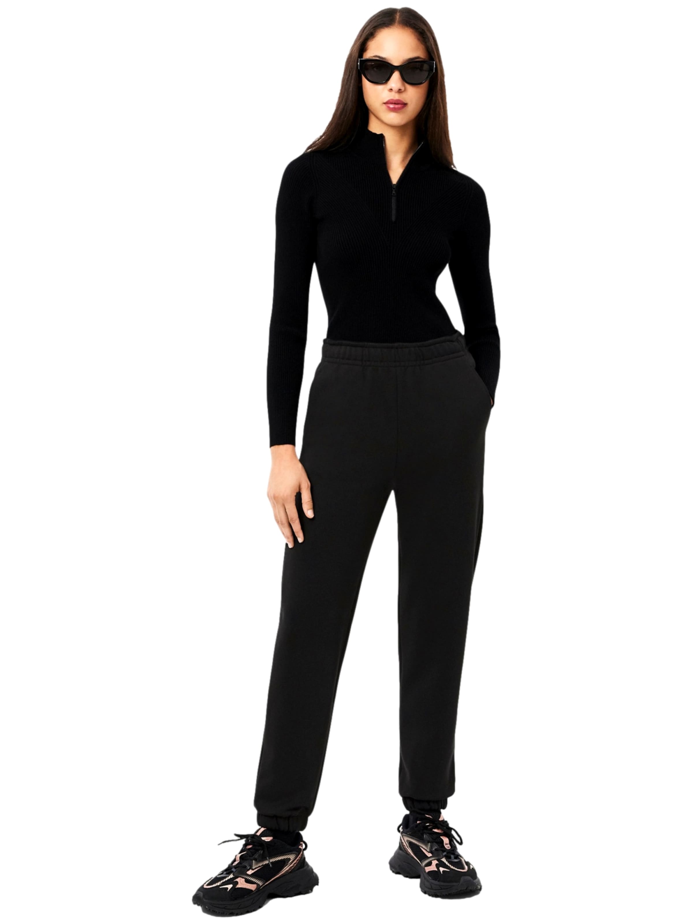 Regular Pantalon LACOSTE en noir