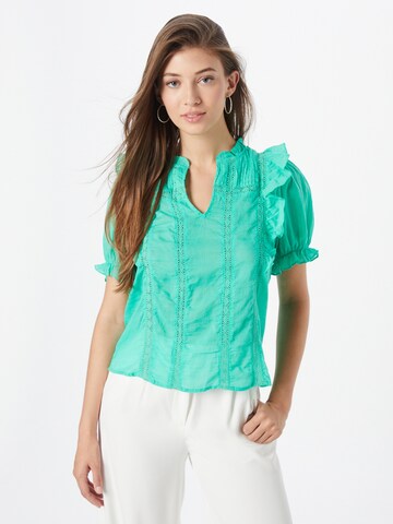 Neo Noir - Blusa 'Therese' en verde: frente