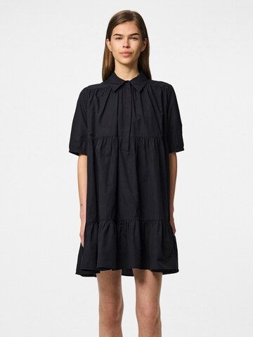 PIECES Shirt dress in Black: front