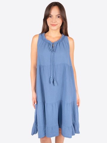 Seasons of April Summer dress ' BUKI ' in Blue: front
