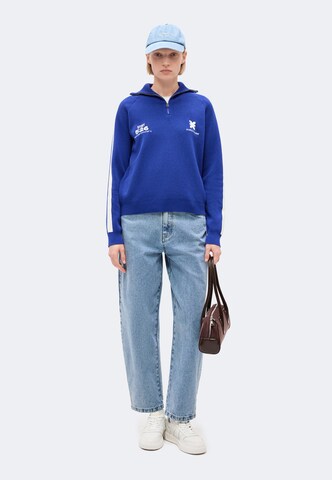 Karo Kauer Pullover in Blau
