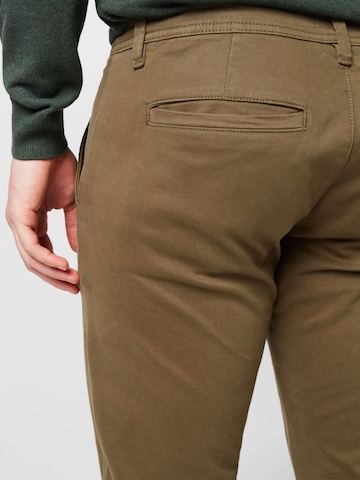 QS Normální Chino kalhoty – zelená