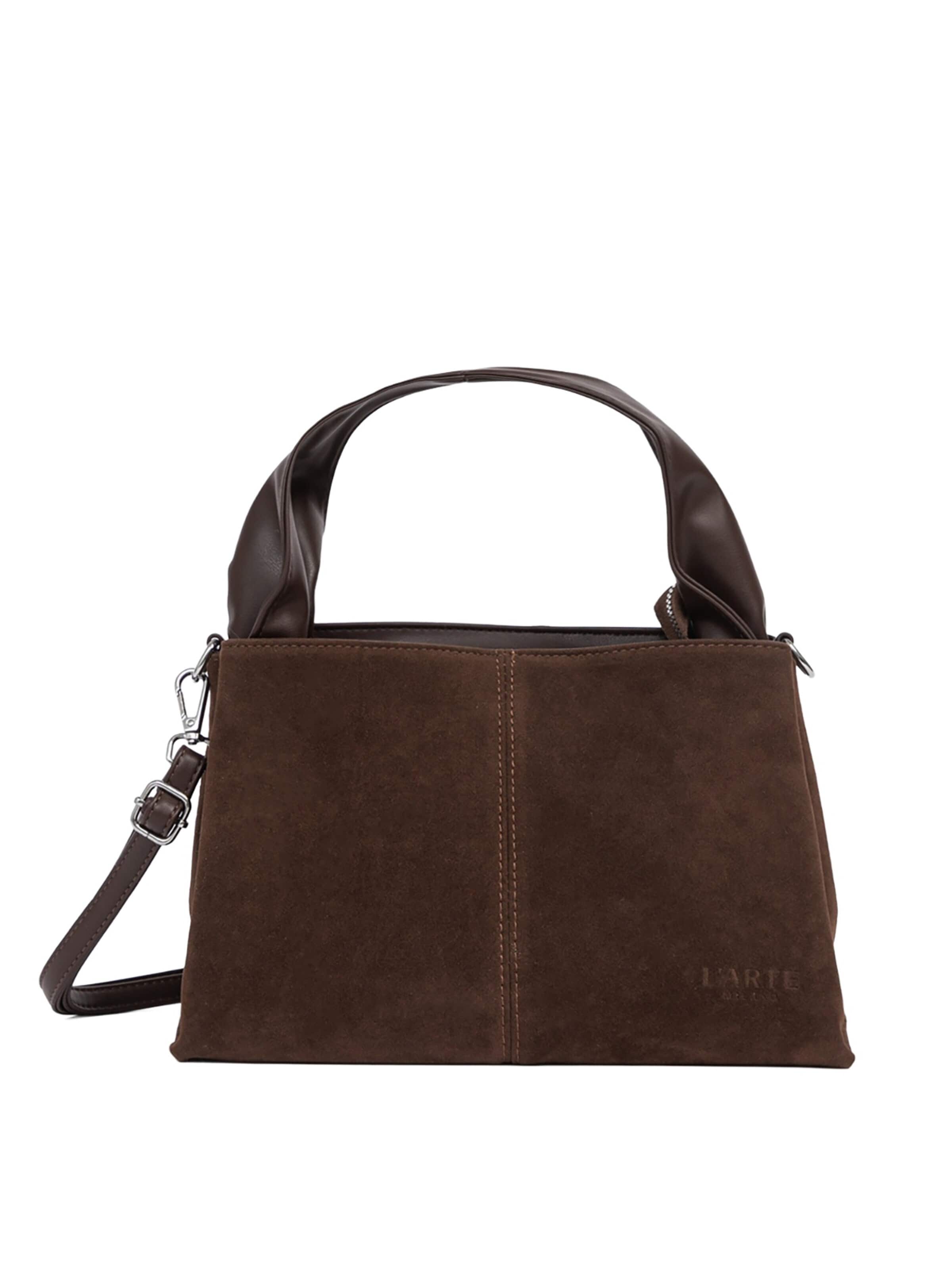 L'Arte Milano Handbag in Brown: front