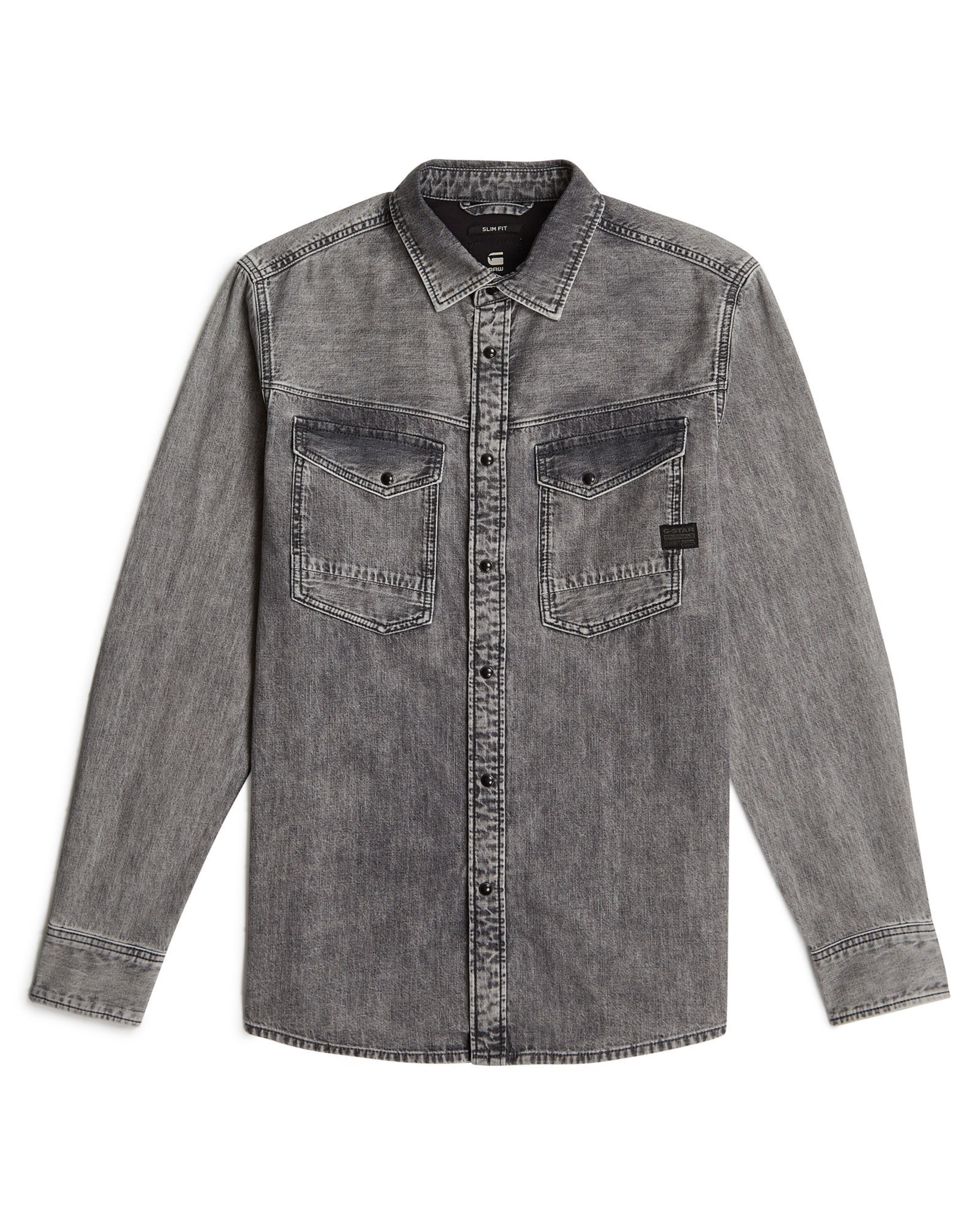 G-STAR Regular fit Overhemd 'Dakota' in Grijs: voorkant