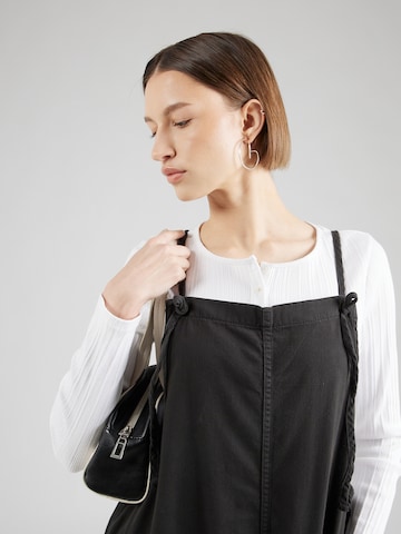 Monki Loose fit Dungaree jeans in Black