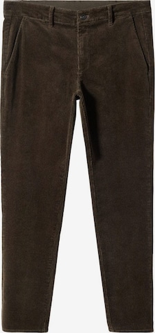 MANGO MAN Slim fit Pants 'Berdam' in Brown: front