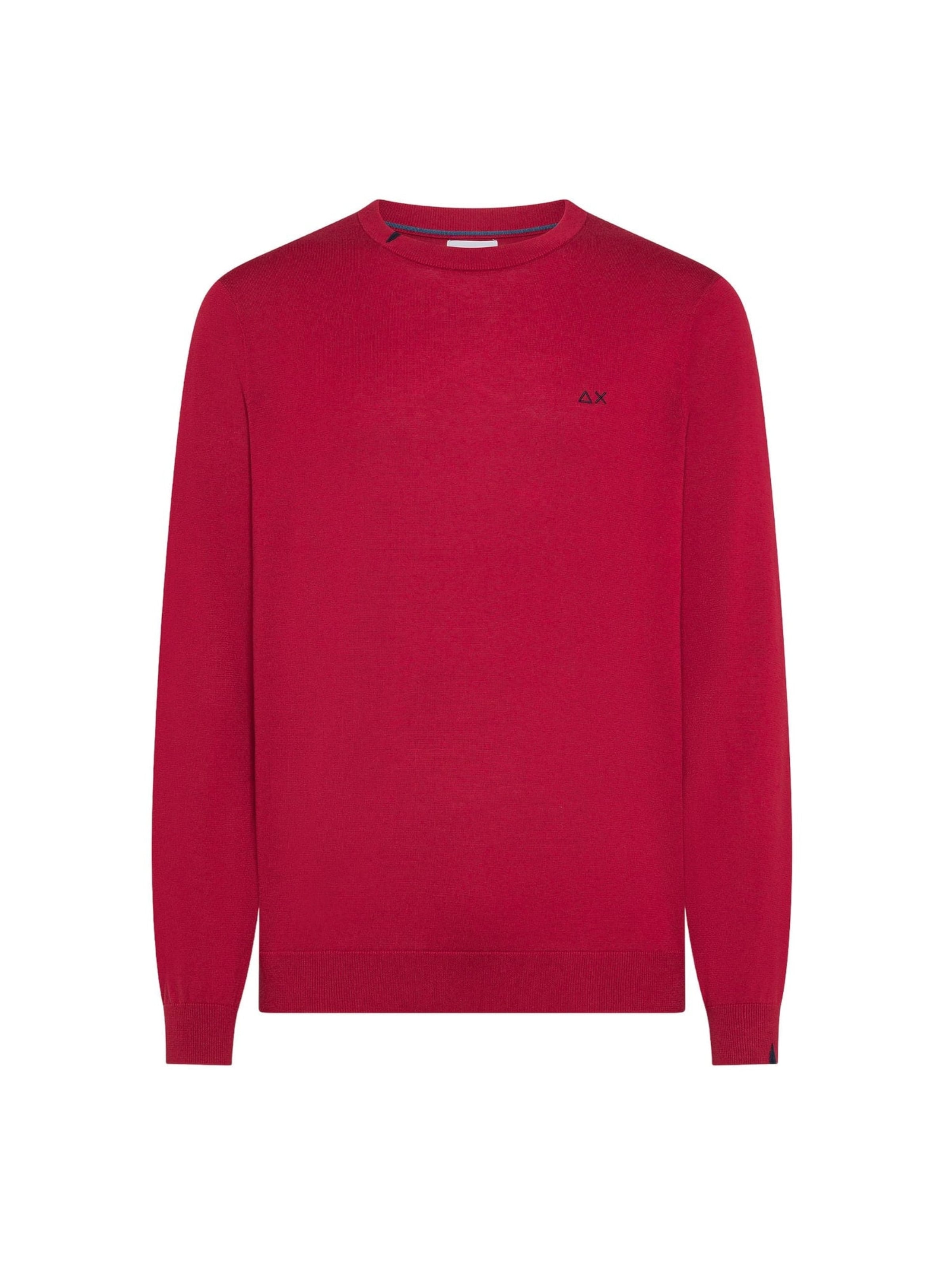 Pull-over 'cotton crew neck jumper' SUN68 en rouge : devant