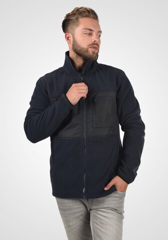 INDICODE JEANS Fleece Jacket 'Birch' in Blue: front