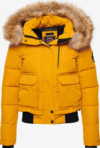 Superdry Winter Jacket 'EVEREST BOMBER' in Yellow: front