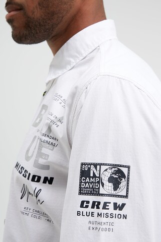 CAMP DAVID Regular Fit Hemd in Weiß