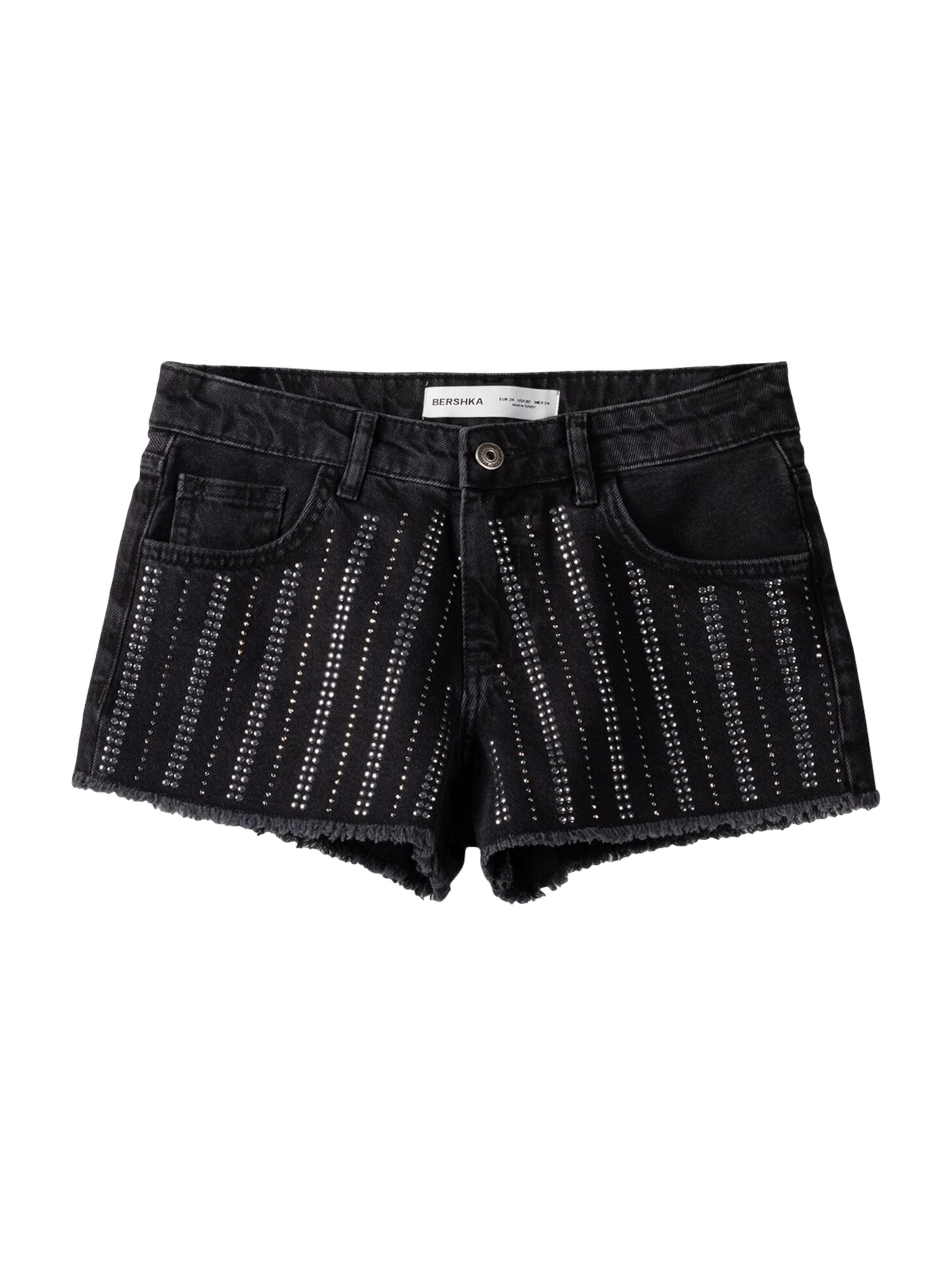 Bershka Regular Farkut värissä musta: etupuoli