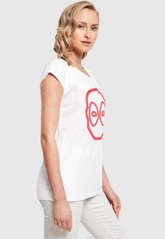 ABSOLUTE CULT T-Shirt 'Deadpool - Neon Head' in Weiß