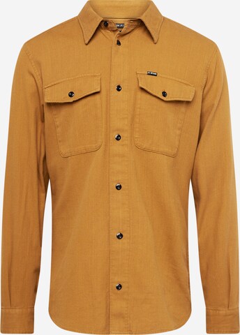 G-Star RAW Slim fit Button Up Shirt 'Marine' in Brown: front