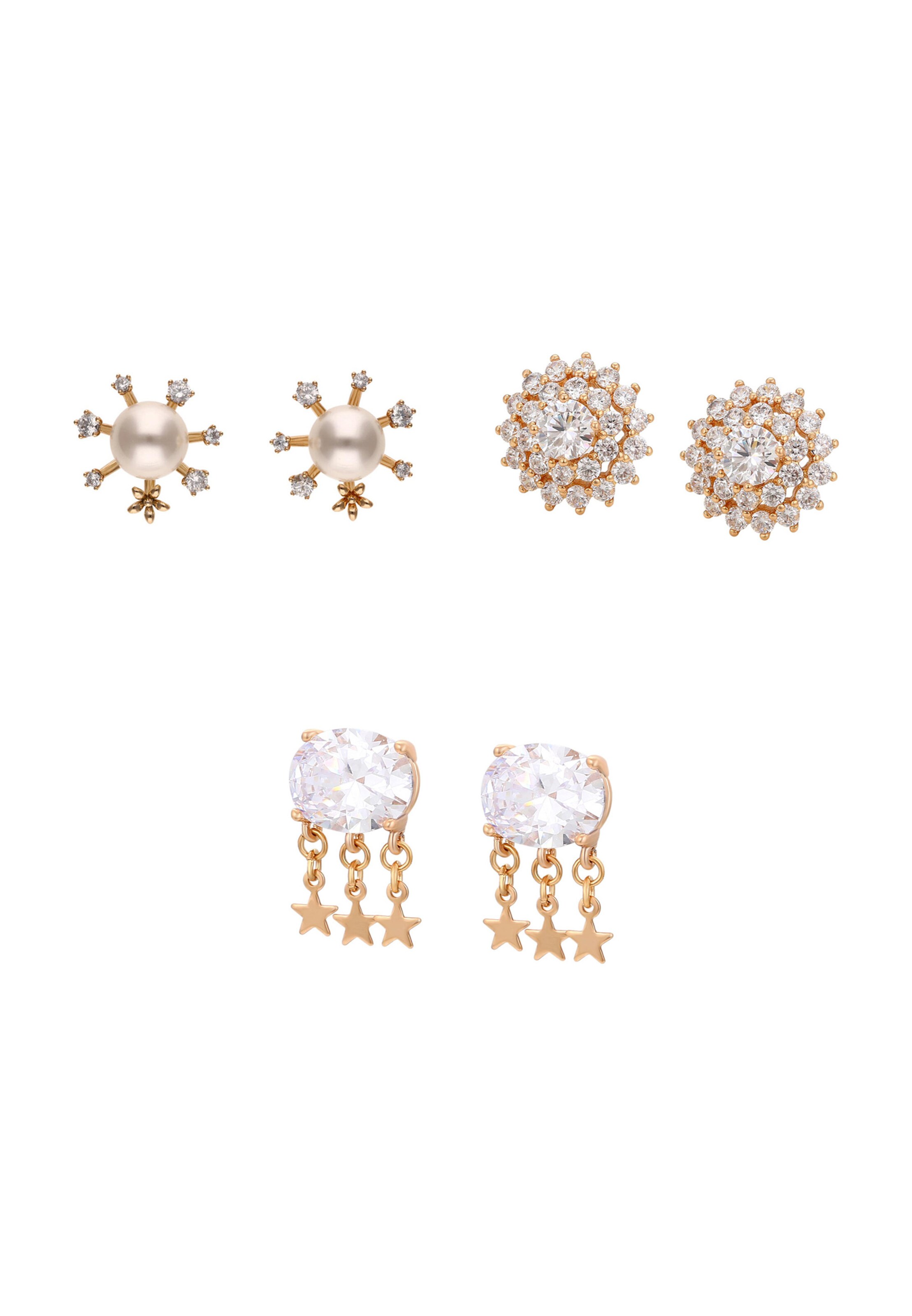 faina Jewelry Set in Gold: front