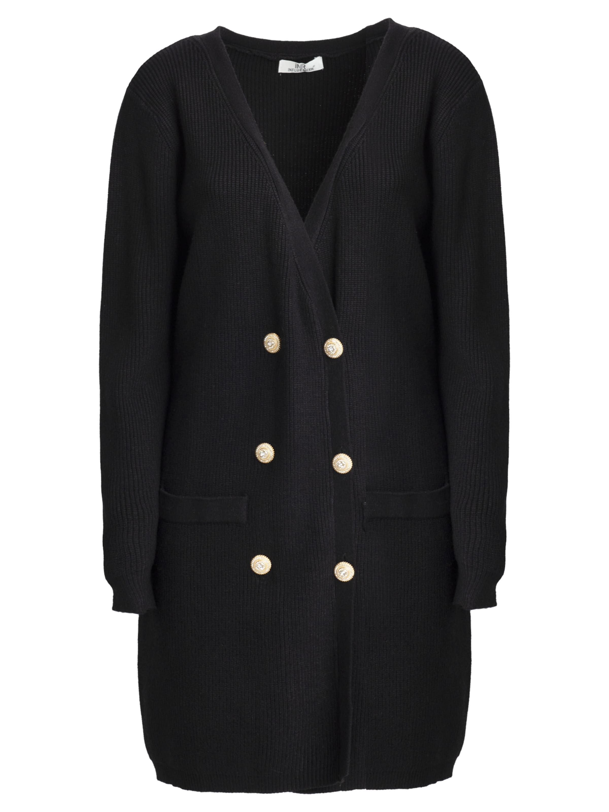 Influencer Pletena jopa | črna barva: sprednja stran