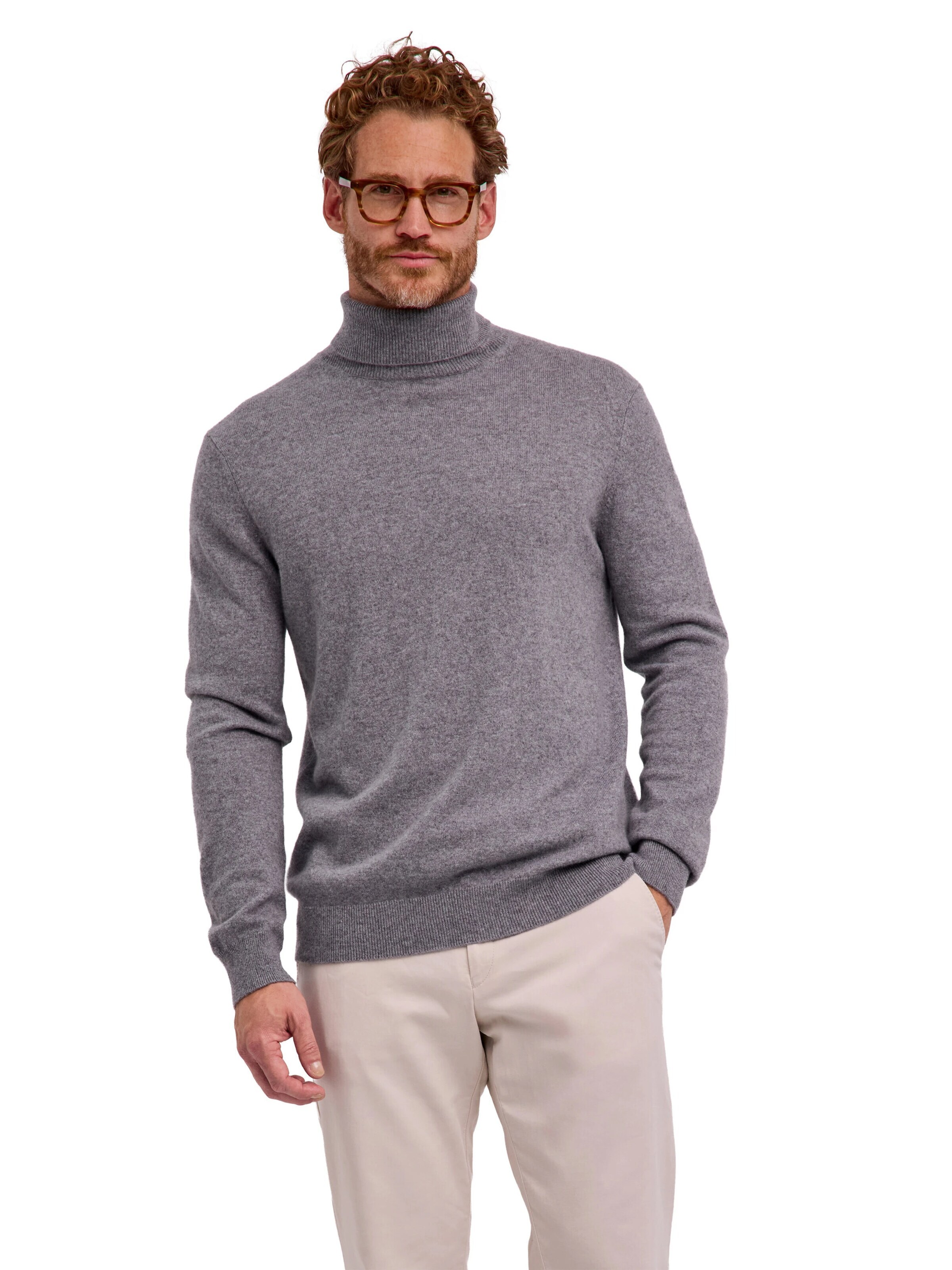 FALKE Pullover 'Pure Cashmere'‌‌‌‌ in Grau: Vorderseite