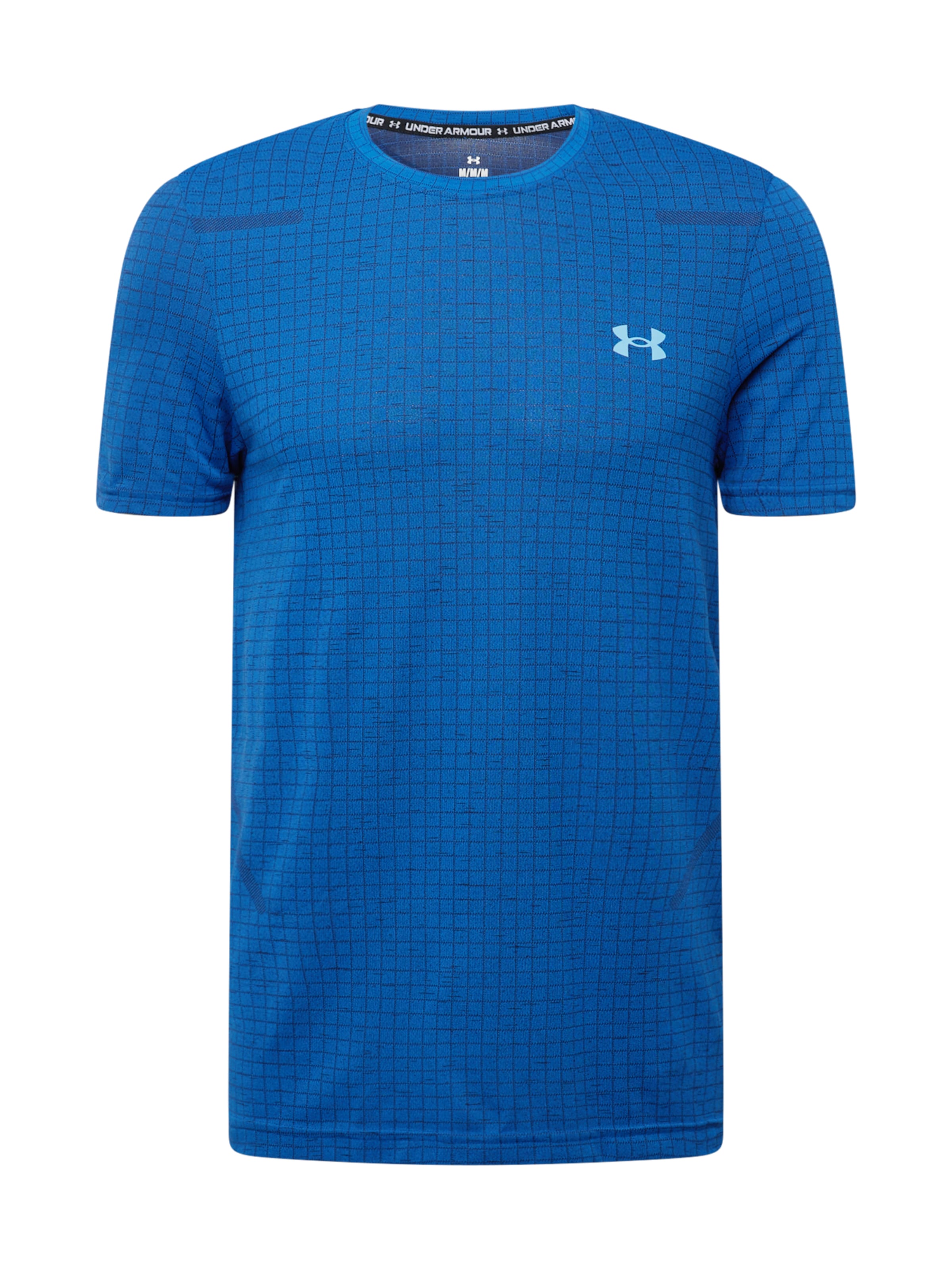 UNDER ARMOUR Performance shirt 'Grid' in Blue: front