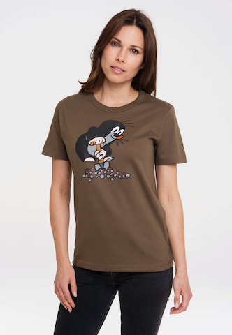 LOGOSHIRT T-Shirt 'Der kleine Maulwurf' in Grün: Vorderseite