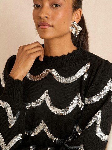 love & roses - Jersey en negro
