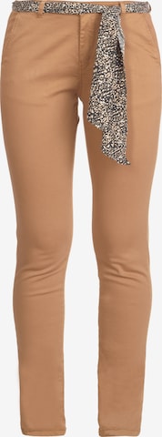 Pantalon chino 'Dyli 4' Le Temps Des Cerises en beige : devant