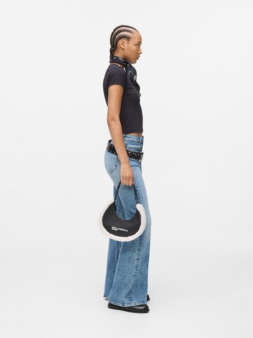 KARL LAGERFELD JEANS - Bolso de hombro en negro: frente