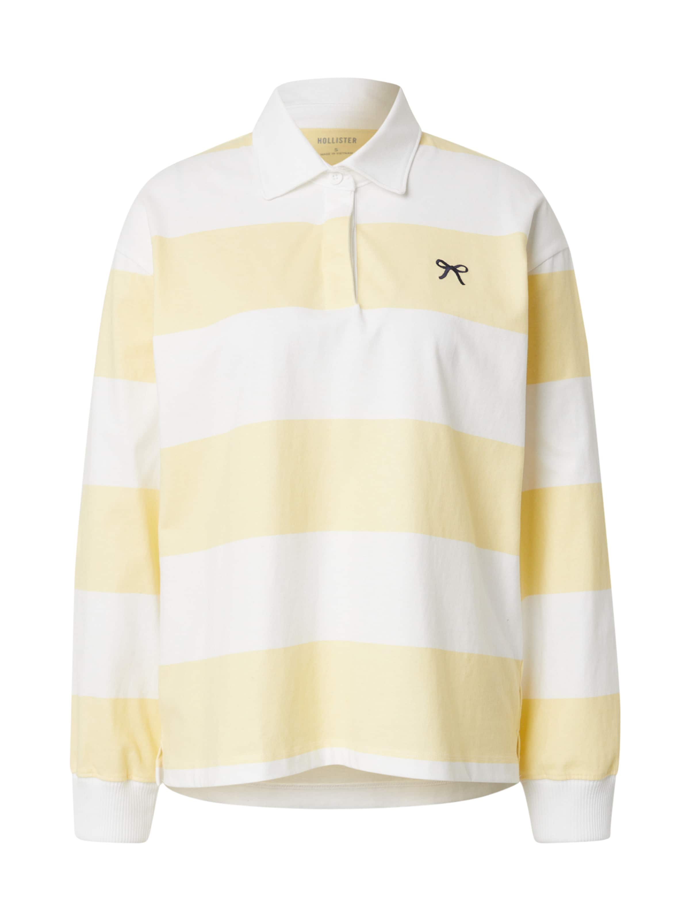 HOLLISTER Poloshirt in pastellgelb / weiß, Produktansicht