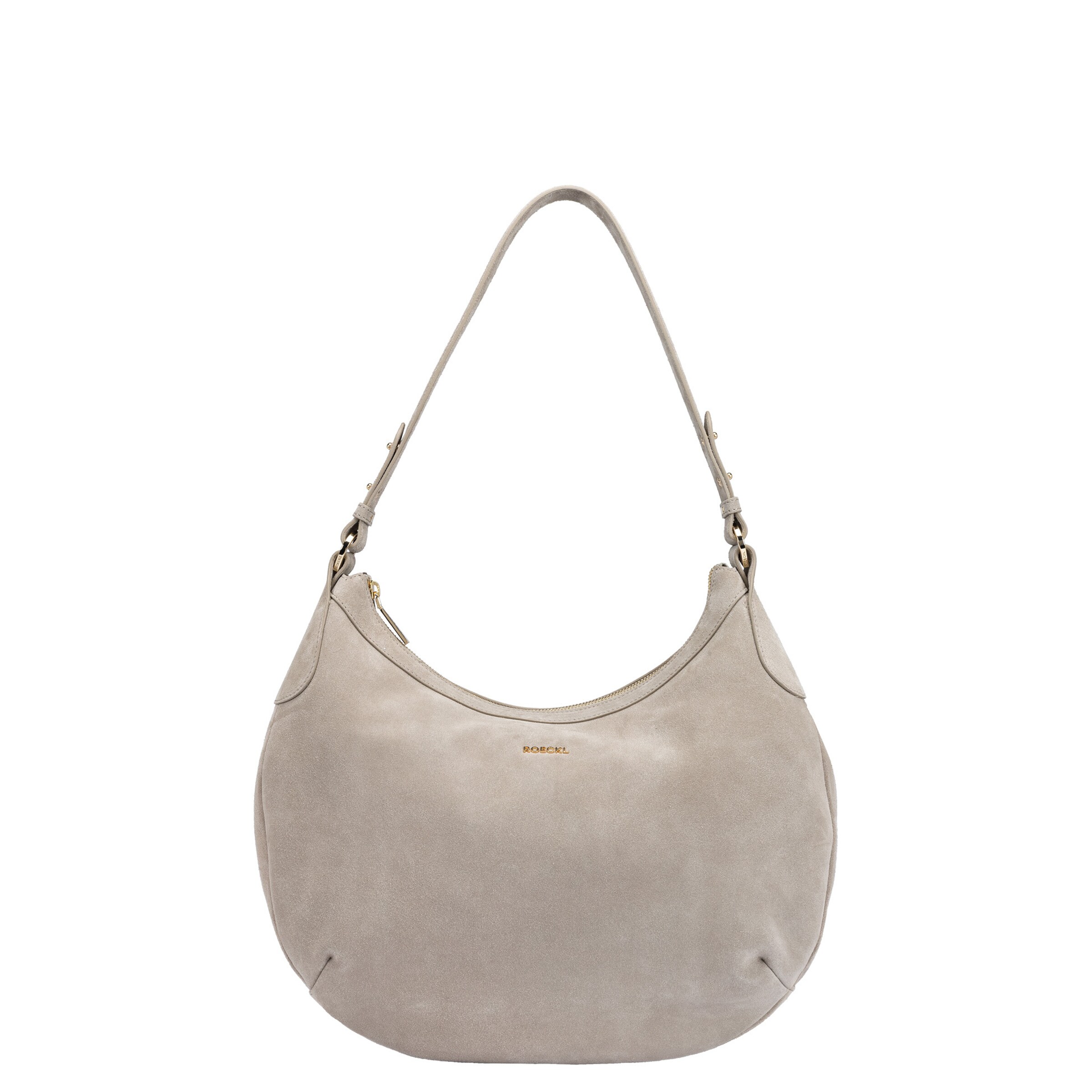 Roeckl Schoudertas 'LIBERTY SCHULTERTASHE VELOUR MEDIUM' in de kleur Crème, Productweergave