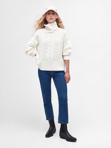 Barbour Sweater 'Woodlane' in White